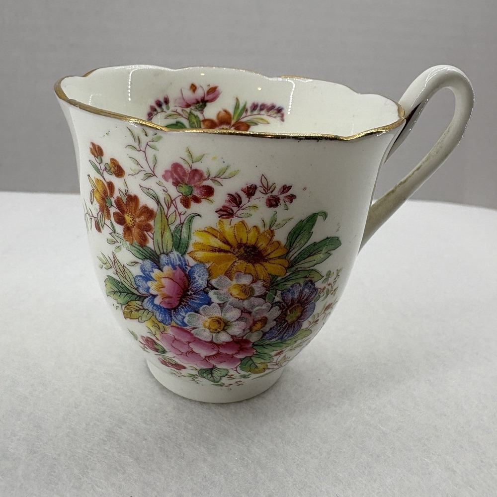 Vintage Coalport Teacup "Fragrance" Miniature Fine Bone‎ China Made in England